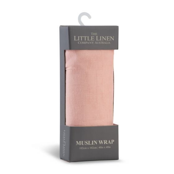 The Little Linen Co. Muslin Wrap Solids Harvest Bunny Dusty Pink (1pcs)