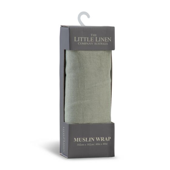 The Little Linen Co. Muslin Wrap Solids Farmyard Lamb Sage Green (1pcs)