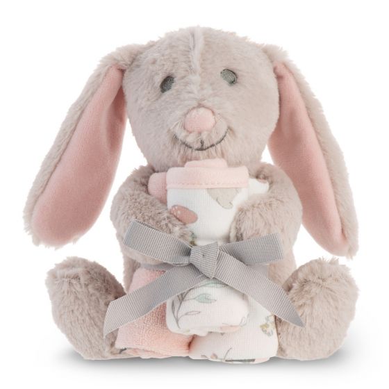Little Linen Harvest Bunny Plush Toy & Washers Gift Set