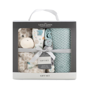 The Little Linen Co. Newborn Baby Gift Set - Savanah Giraffe (Boxed)