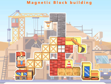 Construction Site Magnetic Building Blocks - Travel Set (35pcs)