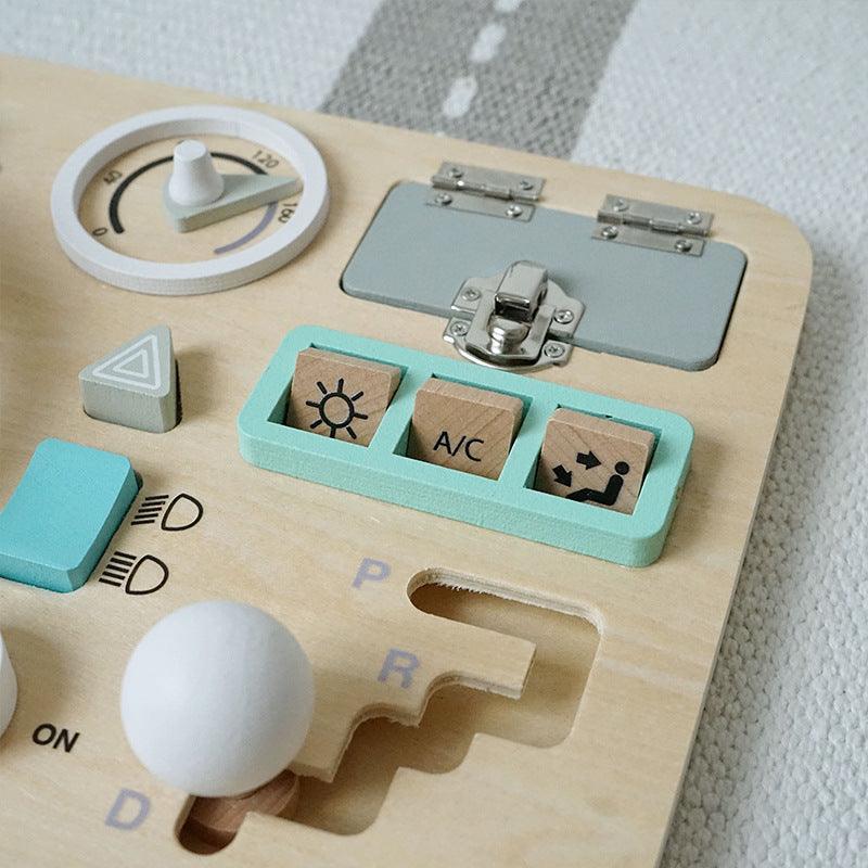 Busy Board - Wooden Steering Wheel Pretend Play Set – Taylorson