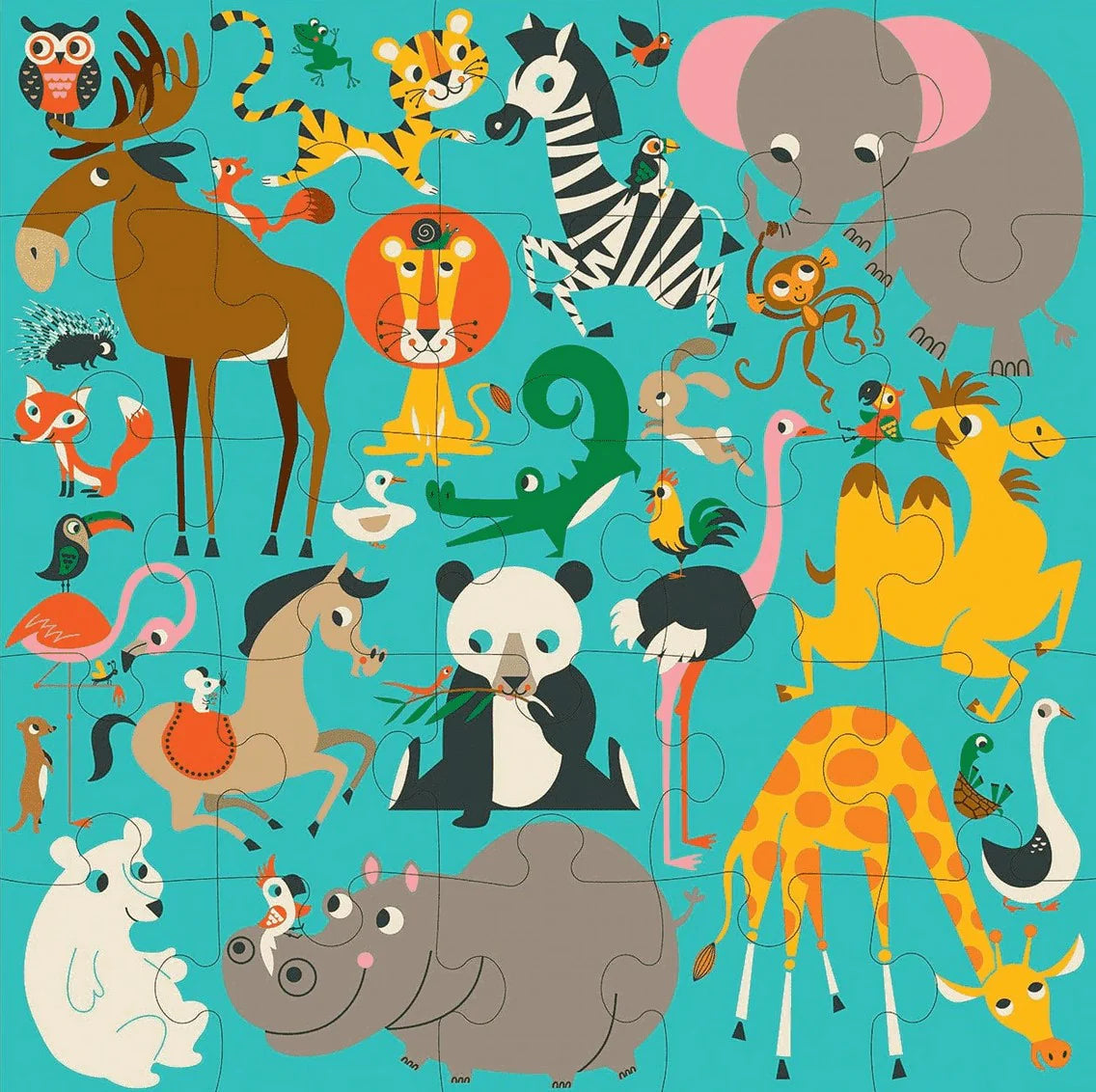 Animals Of The World Jumbo Puzzle 25pcs