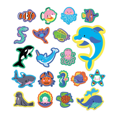 Mudpuppy Ocean Life Stickable Foam Bath Shapes - Taylorson