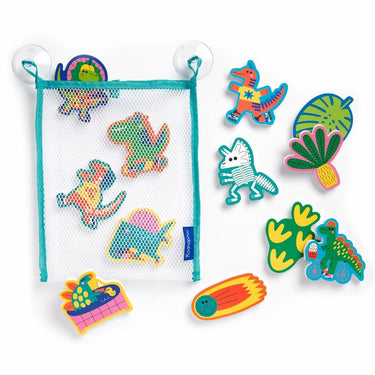 Mudpuppy Rub-a-Dub Dinos Stickable Foam Bath Shapes - Taylorson
