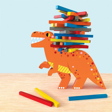 Mudpuppy T-Rex Topple! Pile Up Balancing Game - Taylorson