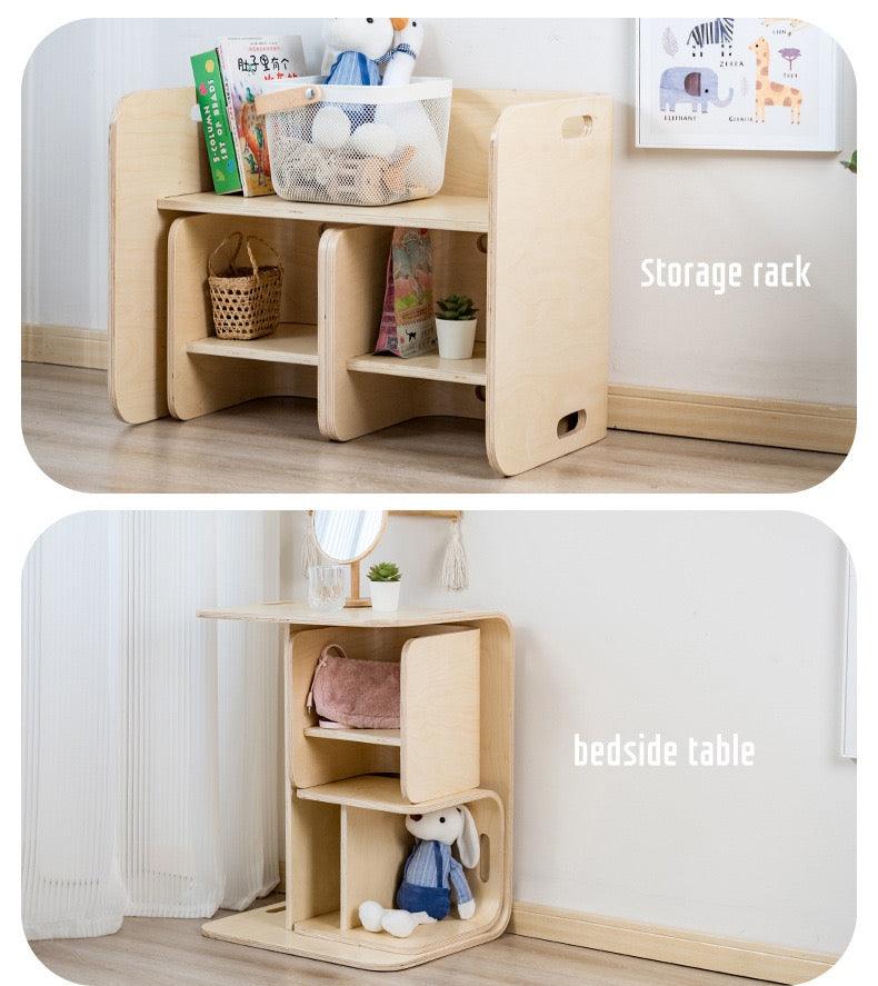 Multipurpose Kids Activity Birch Wood Table Set with Two Chairs