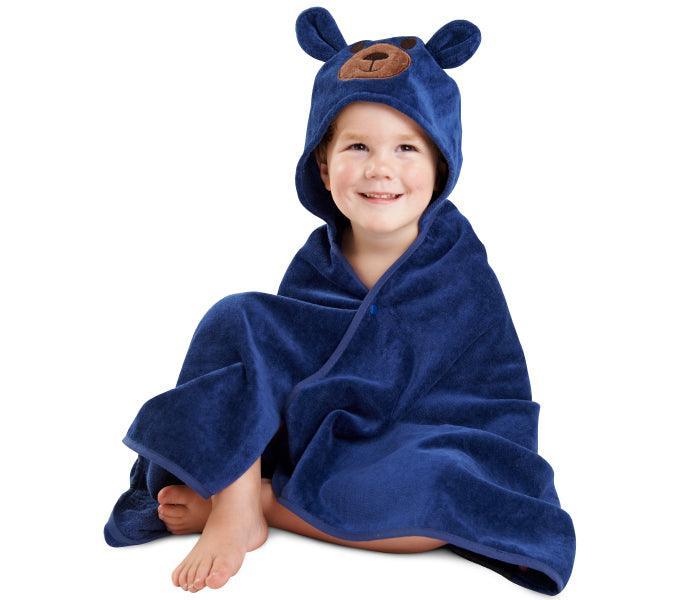 Kiddie Hooded Towel - Navy Bear - Taylorson