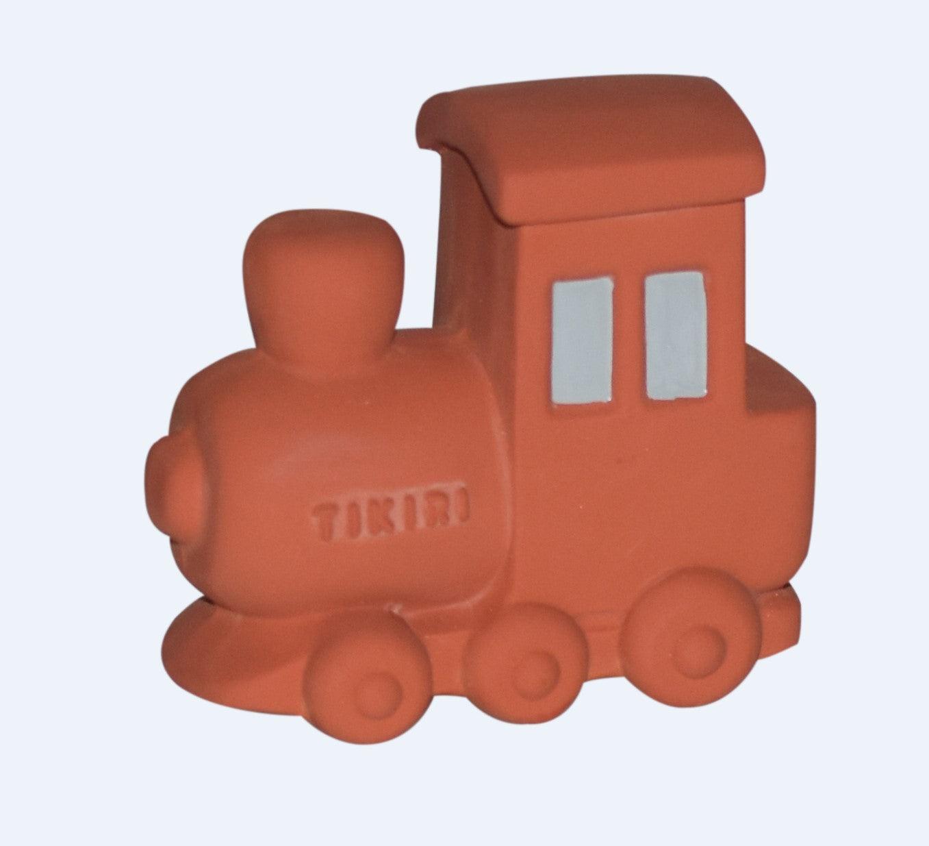 My 1st Tikiri Natural Rubber Train Rattle, Teether & Bath Toy - Gift Box - Taylorson