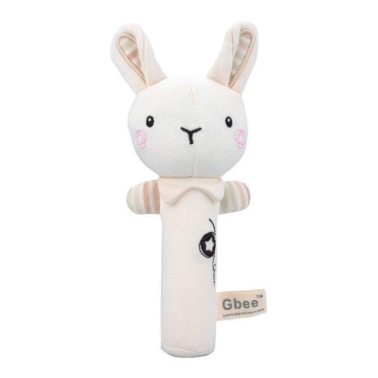 Organic Cotton Baby Rattle Animal Plush Toy - Bunny (2 pack) - Taylorson