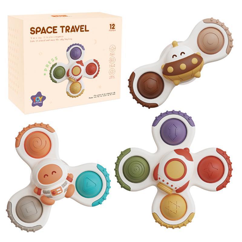 Push Pop Sensory Spinning Fidget Toys - Space Travel (3 Pack) - Taylorson