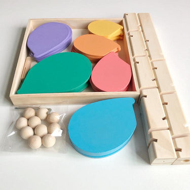 Rainbow Musical Tree Building Blocks with Wooden Balls - Taylorson