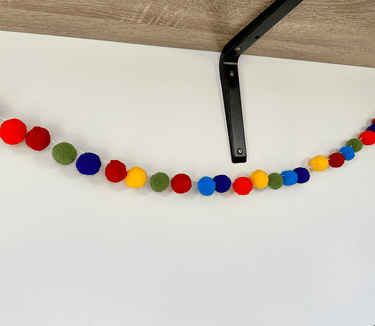 Rainbow Pom Pom Balls Hanging Garland - Taylorson