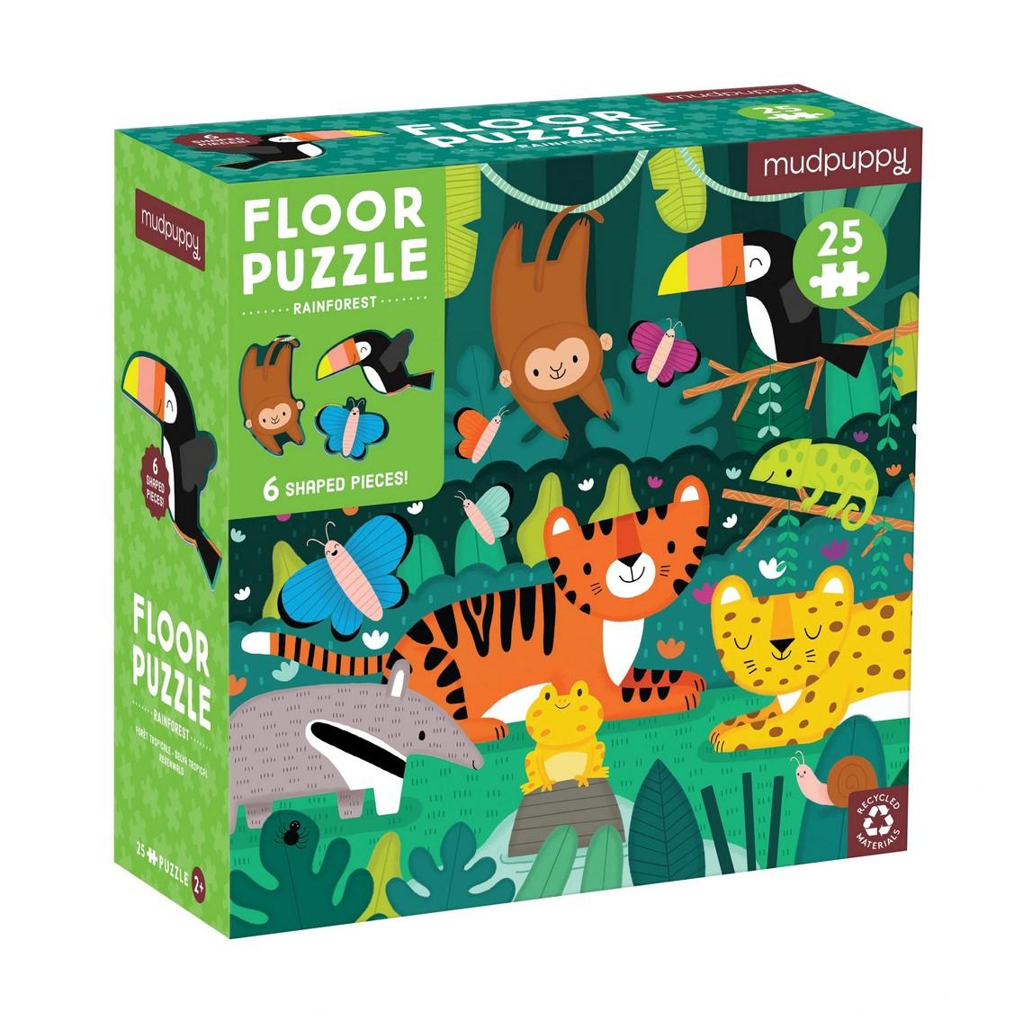Rainforest 25pcs Floor Puzzle with Shaped Pieces - Taylorson