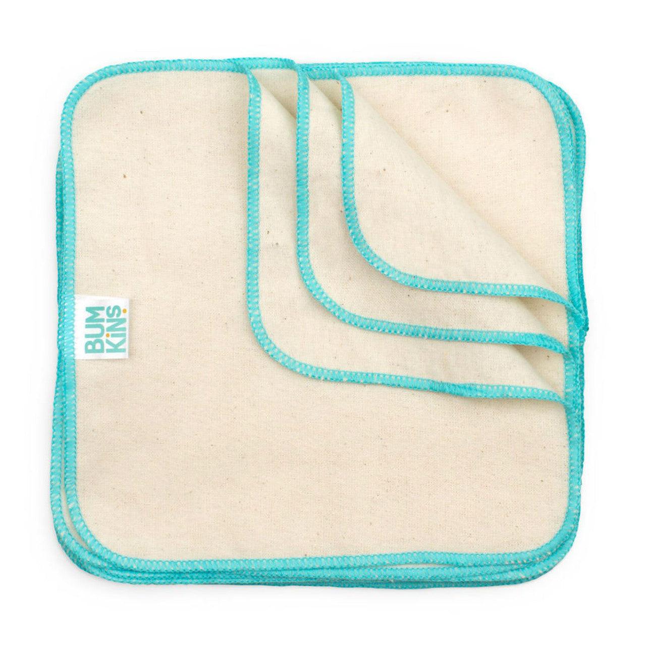 Reusable Baby Wipes - Natural/Aqua Trim - Taylorson