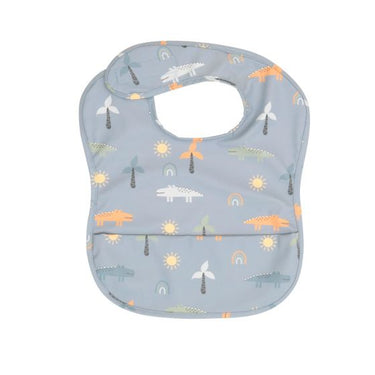 All4Ella Recycled Pouch Bib - Crocodile | Trucks | Fawn (6m+)  *Clearance