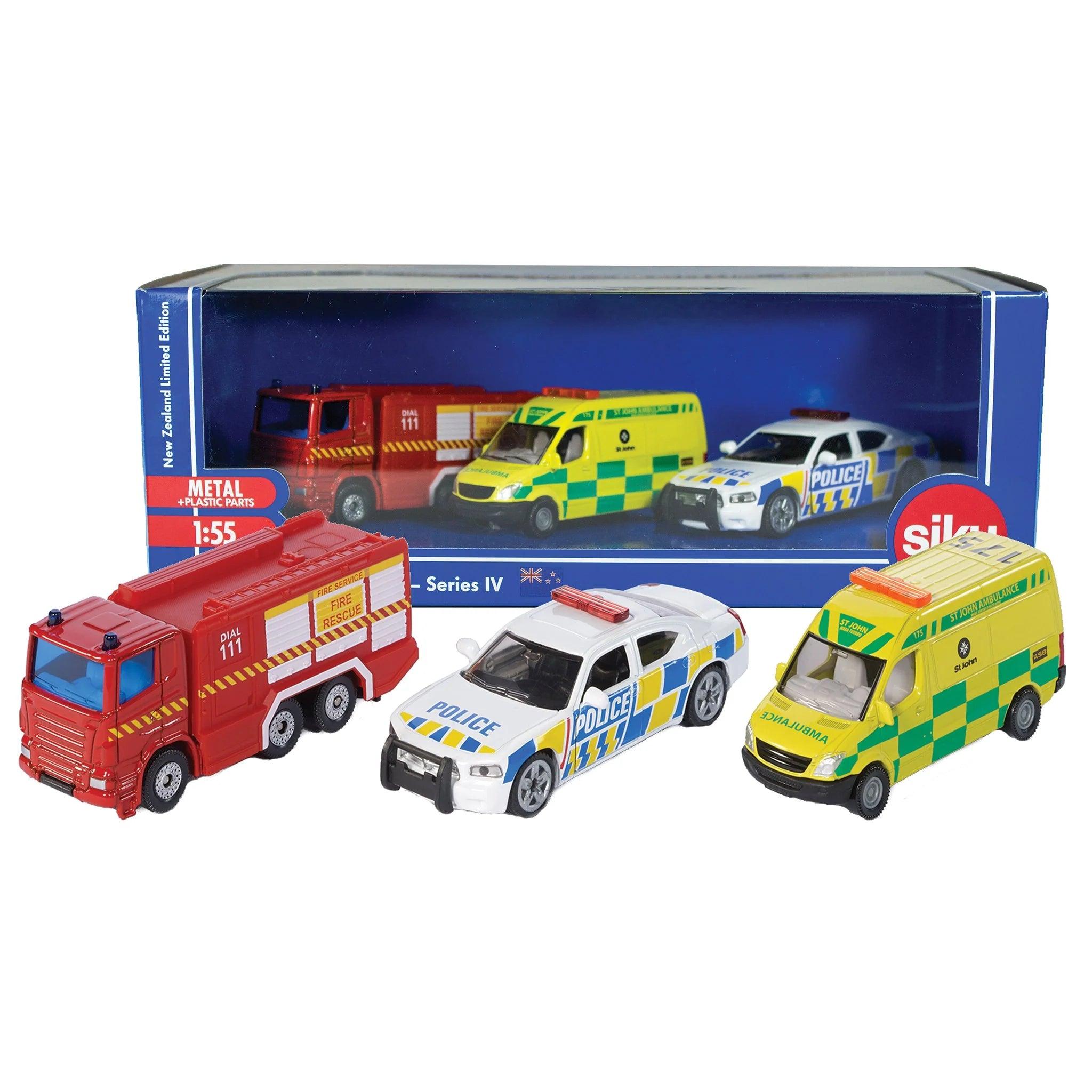 Siku 1821 - 3pcs New Zealand Emergency Set - Ambulance, Fire Truck, Police Car - Taylorson