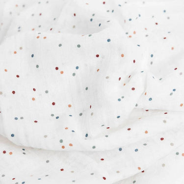 Single Cotton Muslin Swaddle - Dots - Taylorson