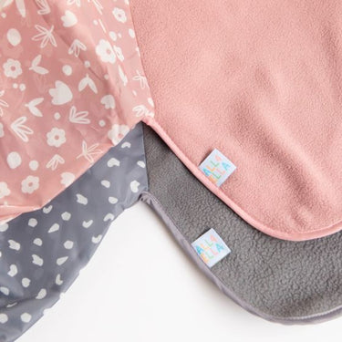 All4Ella Long Sleeve Bib - Star Blue | Dusty Pink