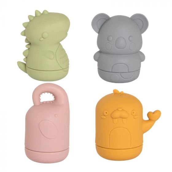 All4Ella Squeezy Silicone Bath Toys - Animals (6 months+)