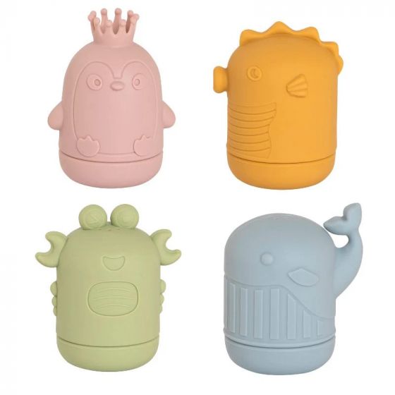 All4Ella Squeezy Silicone Bath Toys - Sea Friends (6 months+)