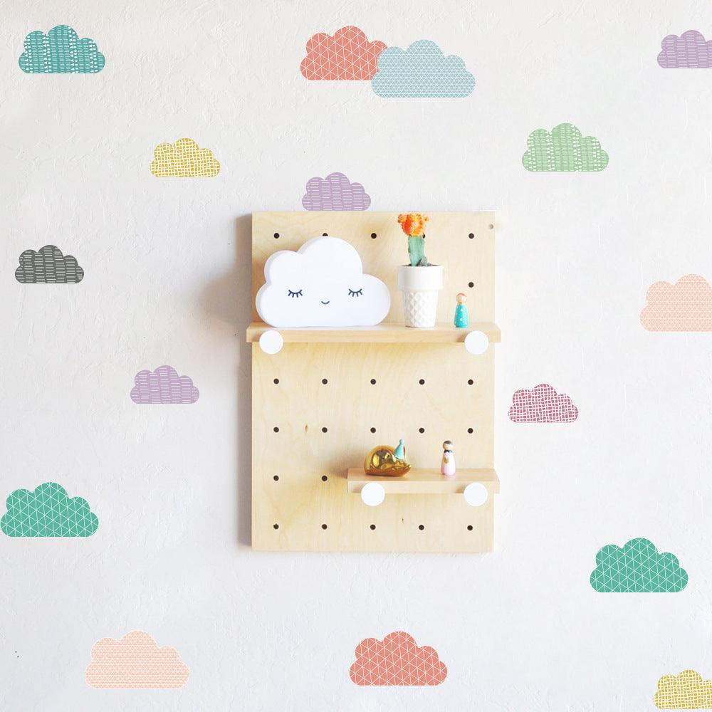 Stylish Cloud Wall Decals - 18pcs - Taylorson