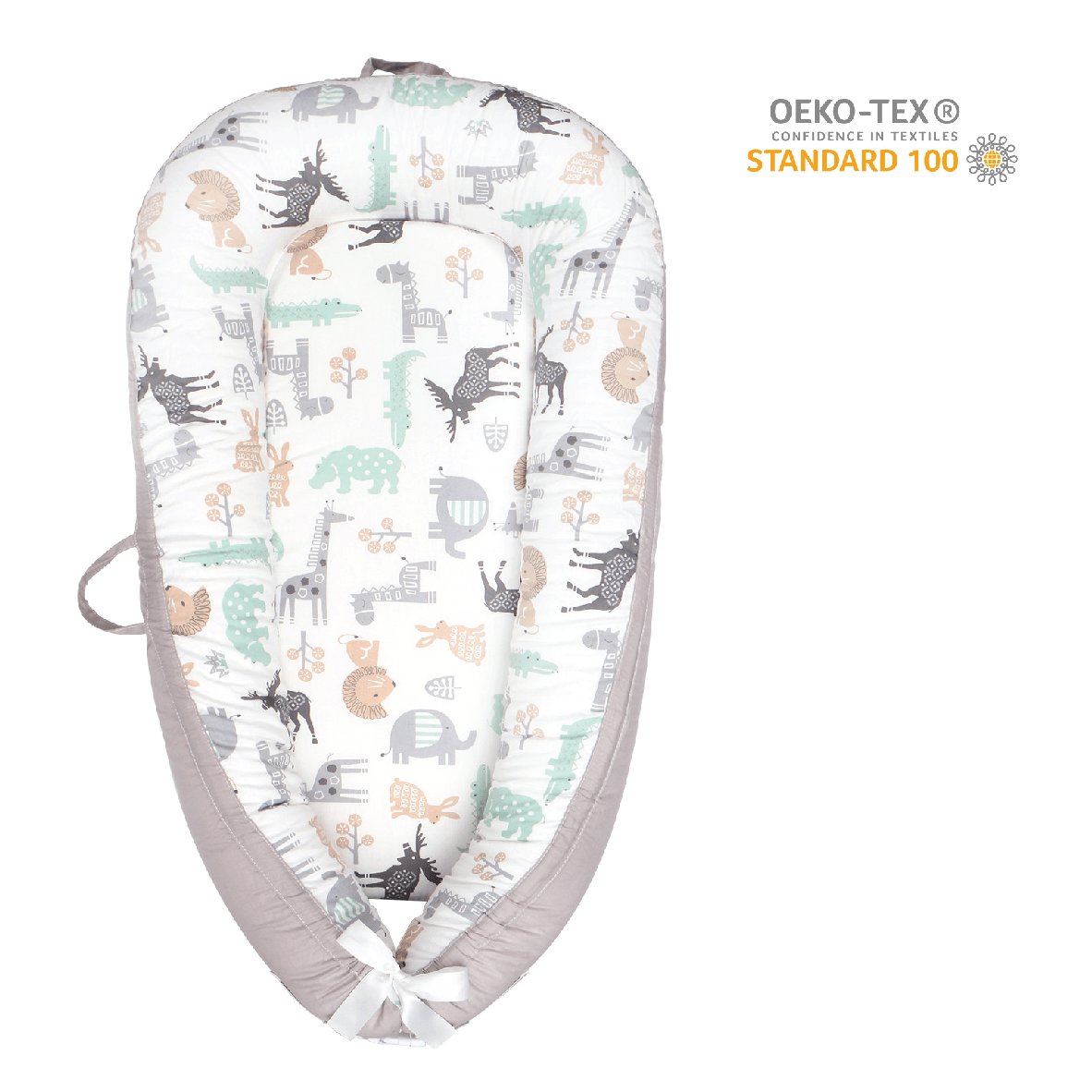 Taylorson Baby Sleeping Pod (90cm x 50cm) - Happy Wild Animals - Taylorson