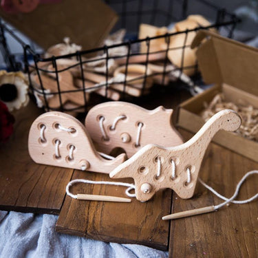 Toddler Wooden Animals Lacing | Sewing | Threading Boards - Taylorson
