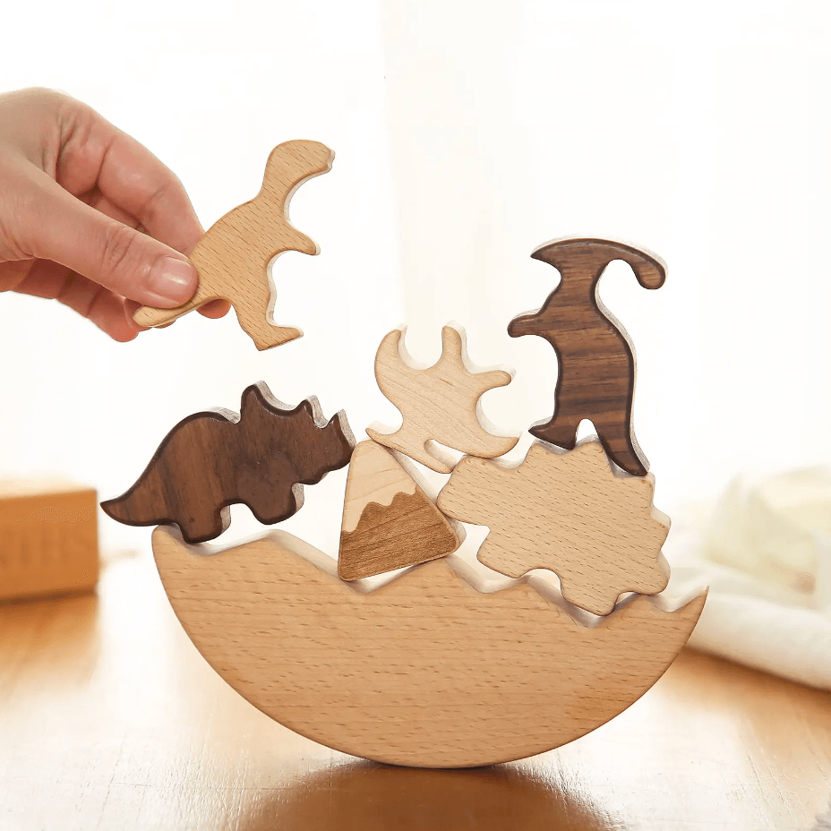 Wooden Dinosaurs Stacking Balance Toy Set - Taylorson