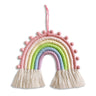 Woven Rainbow Macrame Tapestry Wall Hanging Decor (22x28cm)
