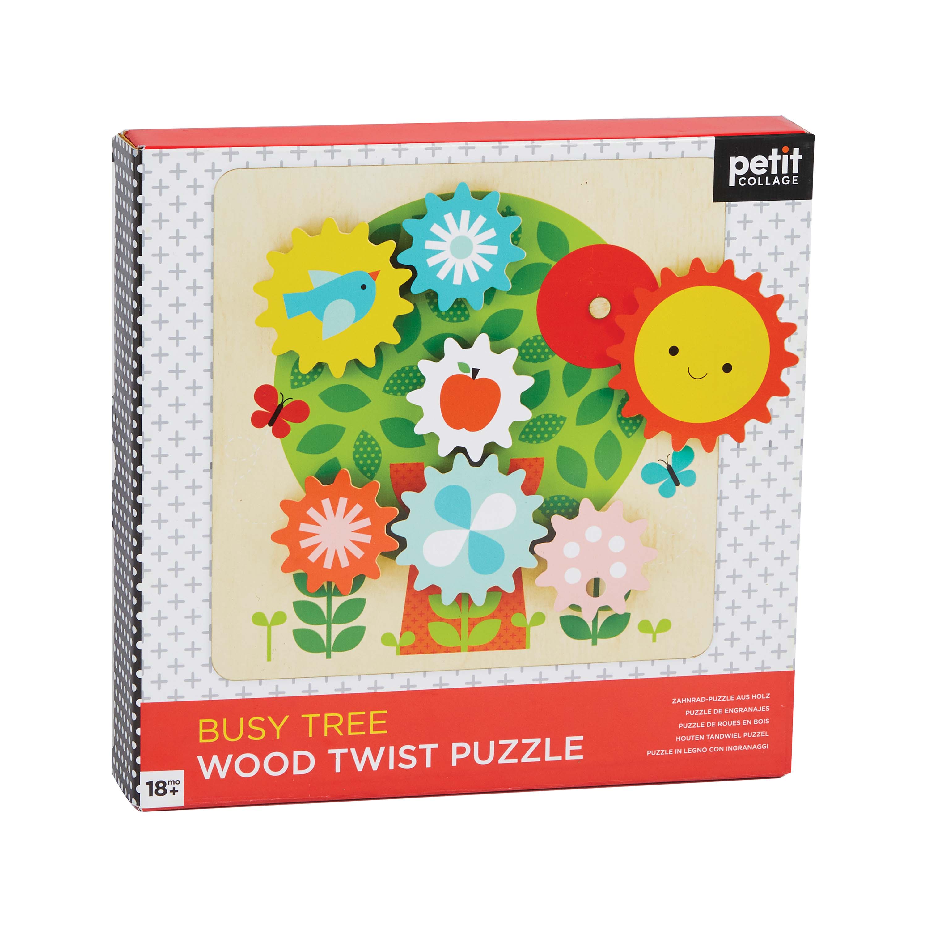 Petit Collage: Busy Tree Wooden Twist Puzzle - Taylorson