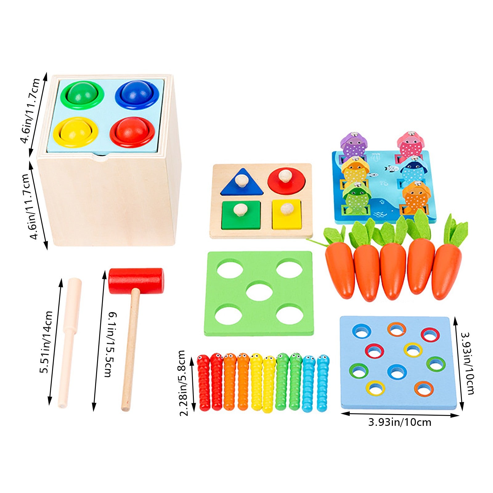 5-in-1 Montessori Wooden Puzzle Box Toy Set - Taylorson