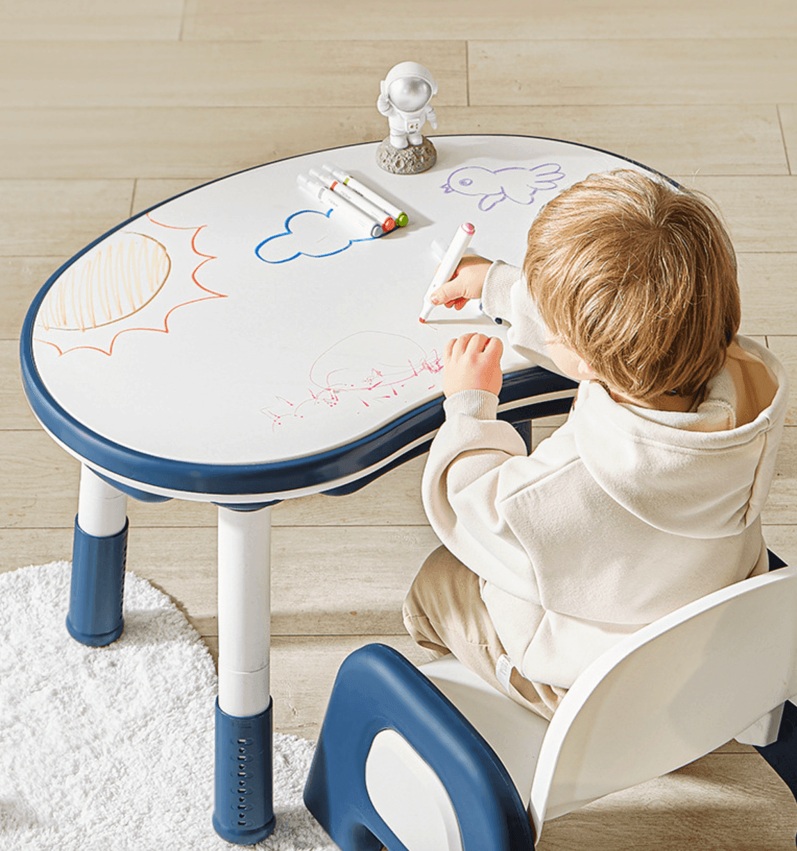 3 in 1 Kids Activity Table Set Adjustable Height Storage Taylorson