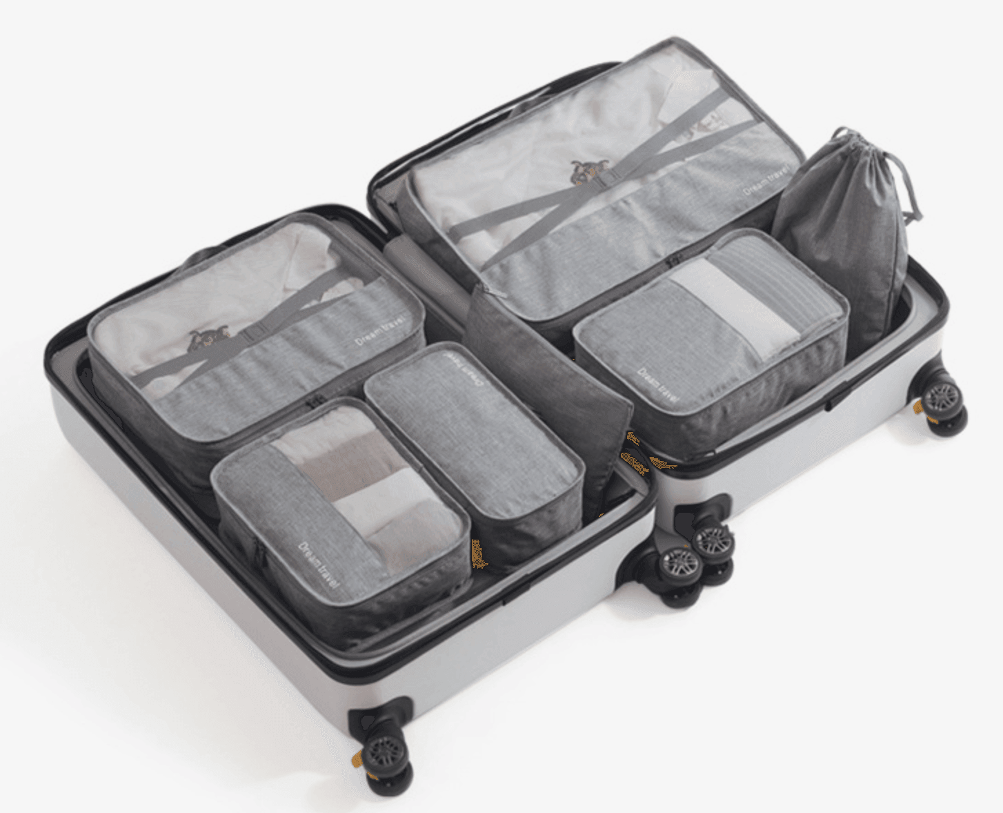 7pcs Storage Organizer | Travel Packing Cube & Pouch - Taylorson