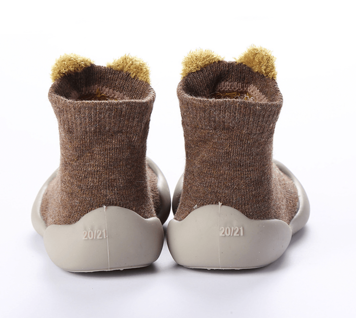 Anti-Skid Baby/Toddler Shoes Socks - Giraffe in Brown (6-36 months) - Taylorson