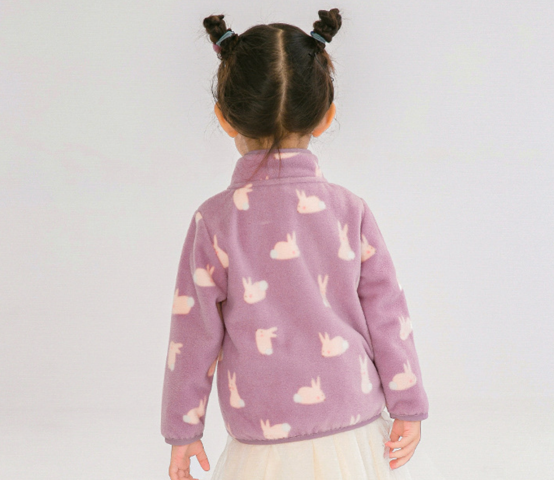 Winter Kids Fleece Jacket - Bunny in Purple (2-6 years) - Taylorson