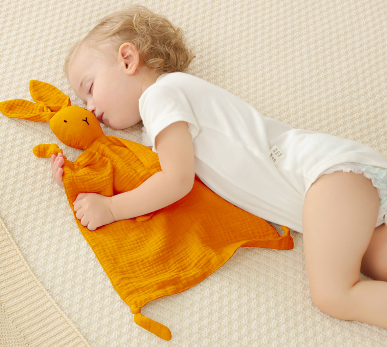 Snuggly Bunny Baby Comforter - Mustard Yellow - Taylorson