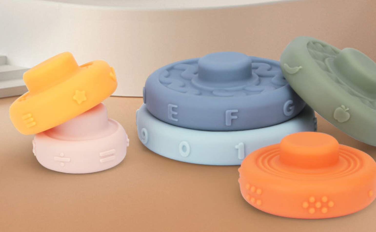 Baby Sensory Stacking Ring Toys | Teething & Squeeze Toys - Taylorson