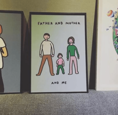 Happy Family Love Illustration Art Print | Poster (A3 Size) - Taylorson