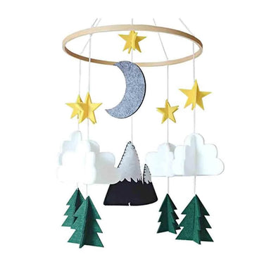 Baby Crib Mobile - Felt Fabric Starry Woodland Night Nursery Decoration - Taylorson