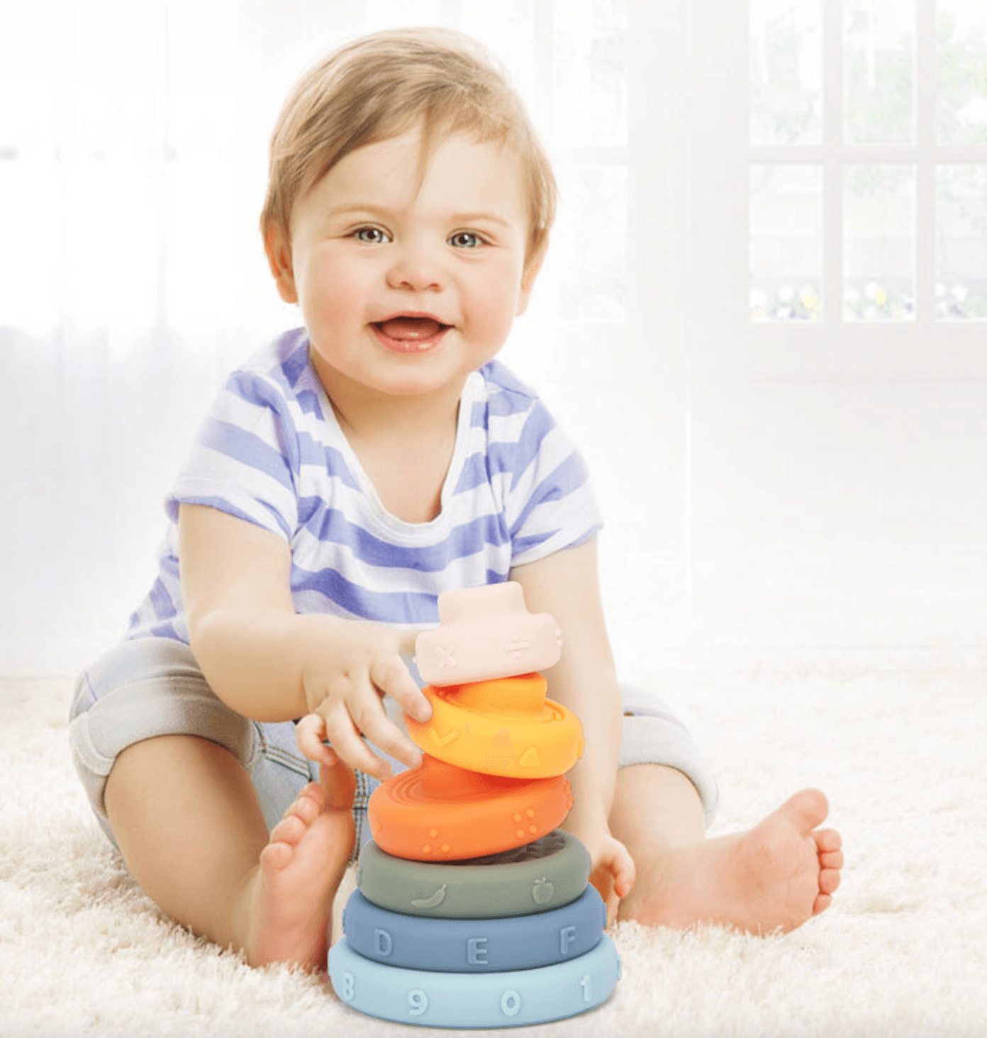 Baby Sensory Stacking Ring Toys | Teething & Squeeze Toys – Taylorson