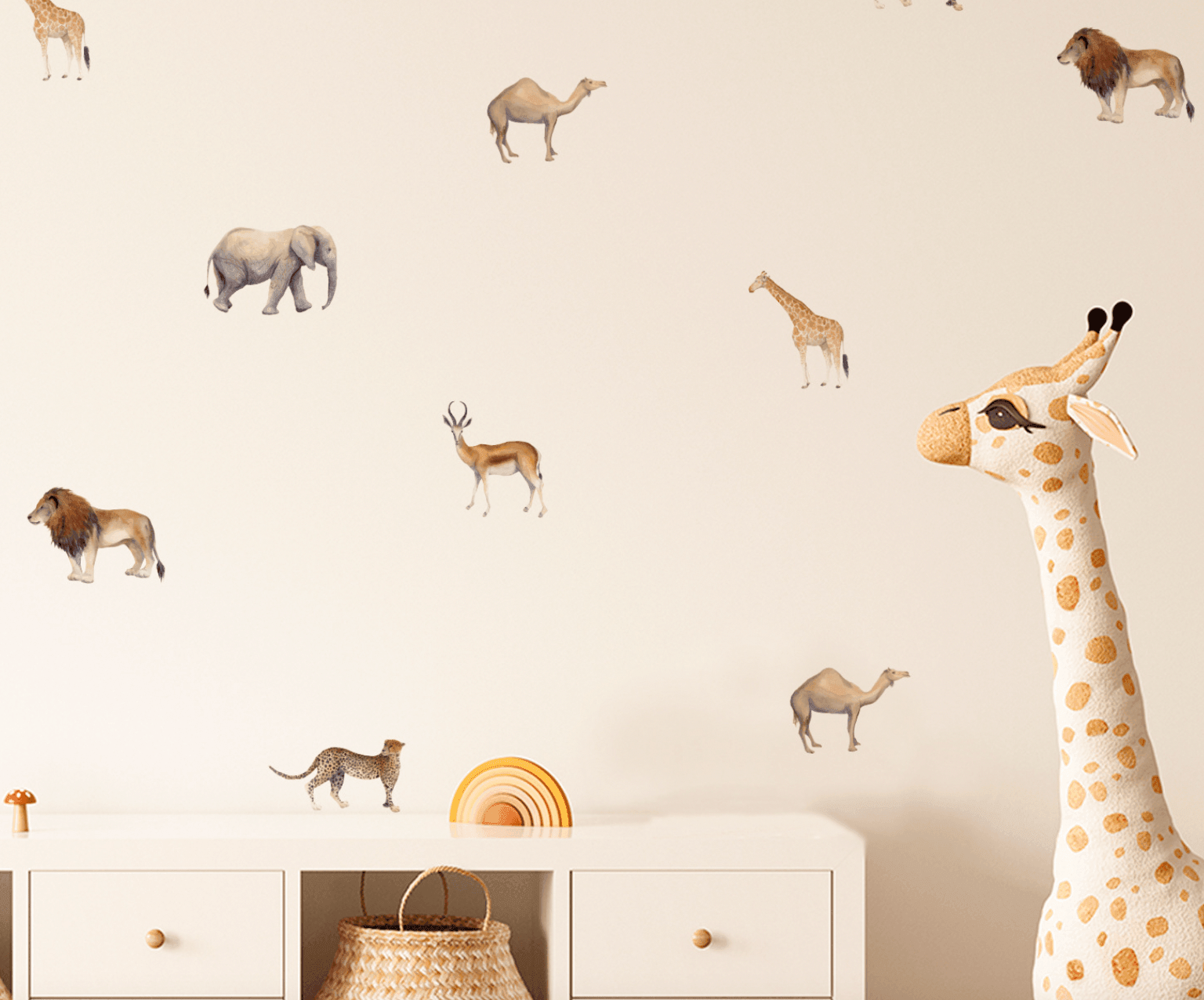 Boho Style Animal Wall Decals - 18pcs - Taylorson