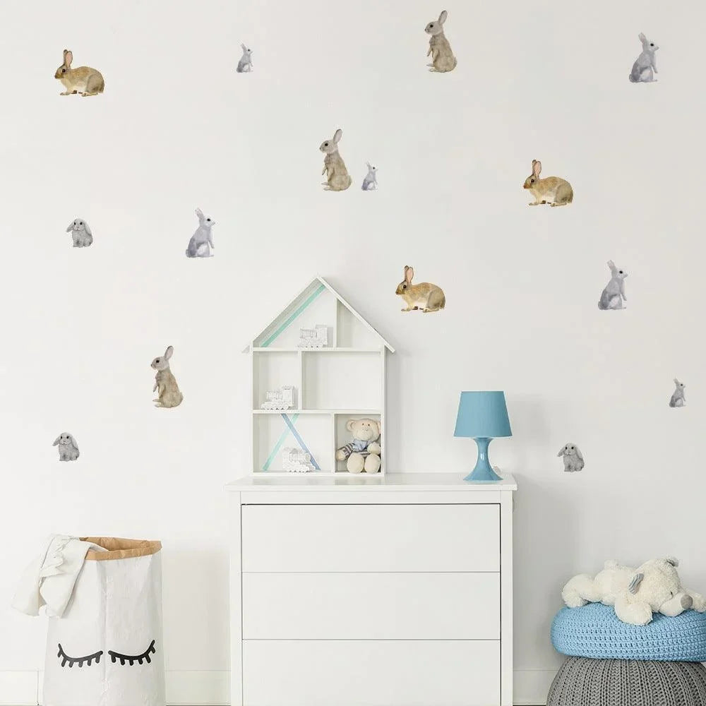 Bunnies Wall Decals | Kids Room Decor | Kids Wall Decor Stickers ...