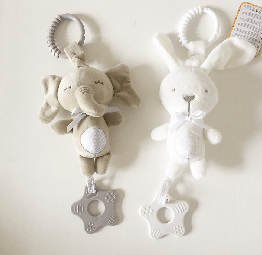 Bunny & Elephant Baby Crib Rattle Toy | Stroller Hanging Toys - Taylorson