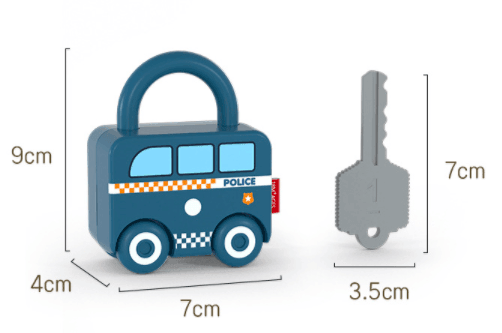 Busy Traffic Vehicle Matching Locks & Keys with Wheels (6 Pack) - Taylorson