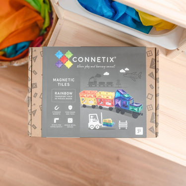 Connetix Tiles - Rainbow Transport Pack 50pcs - Taylorson