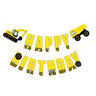 Construction Vehicles Birthday Party - Banner - Taylorson