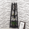 Corner Ladder Shelf Storage | Corner Bookshelf - Black - Taylorson