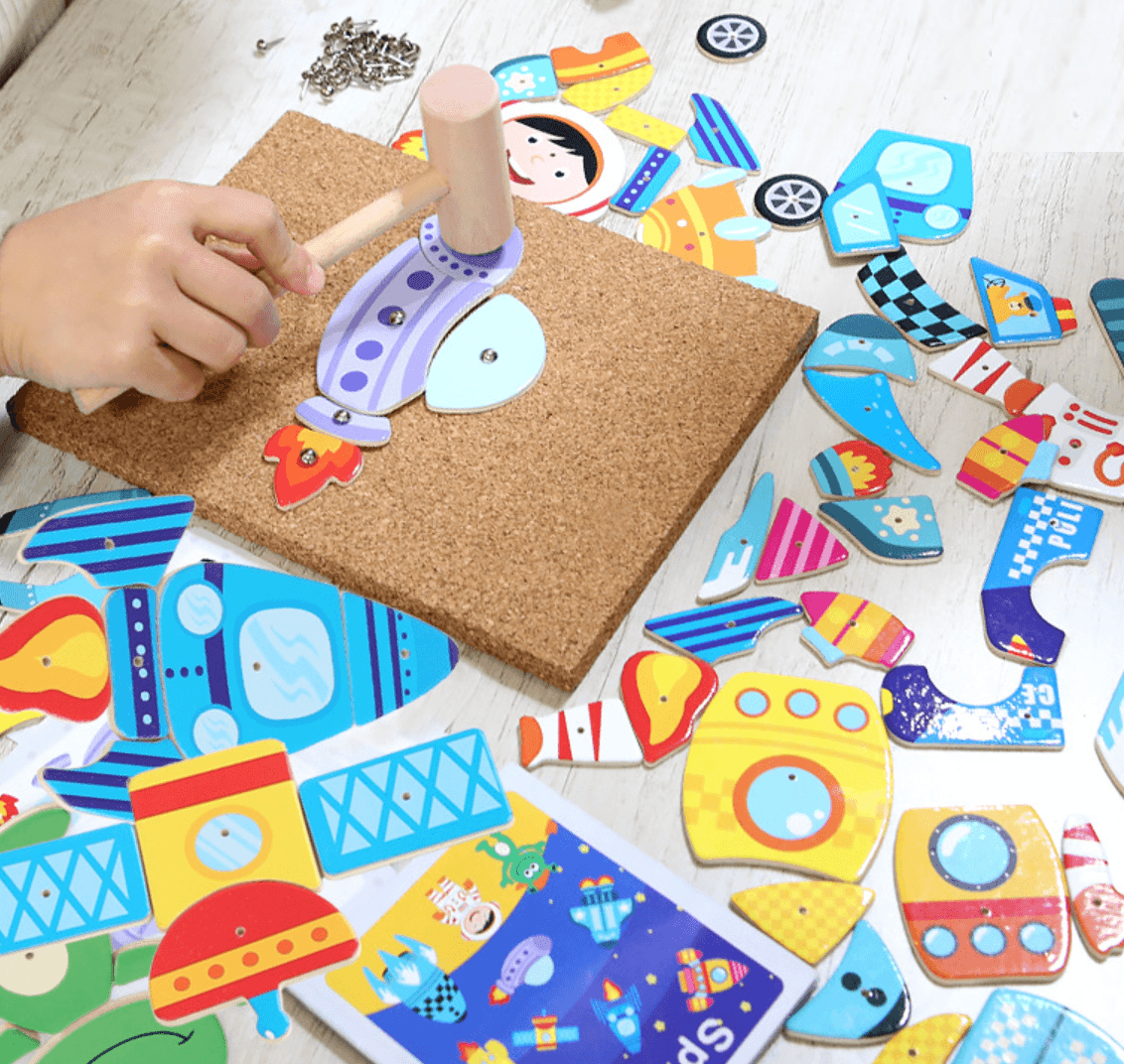 Creative Nail Toys Board Set - Tap Tap, Hammer It - Taylorson