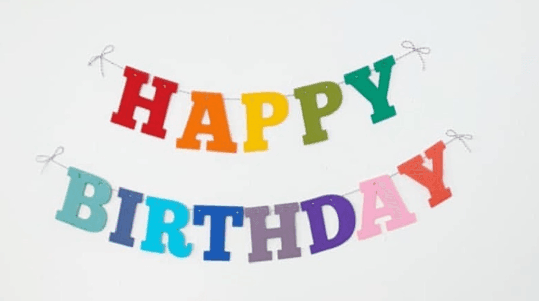 Decorative Felt Fabric Happy Birthday Garland Banner - Taylorson